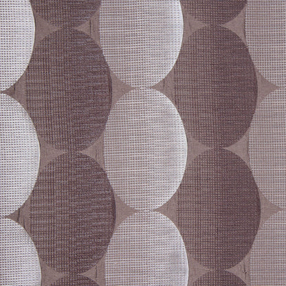 Taupe Rows of Ovals Textured Jacquard