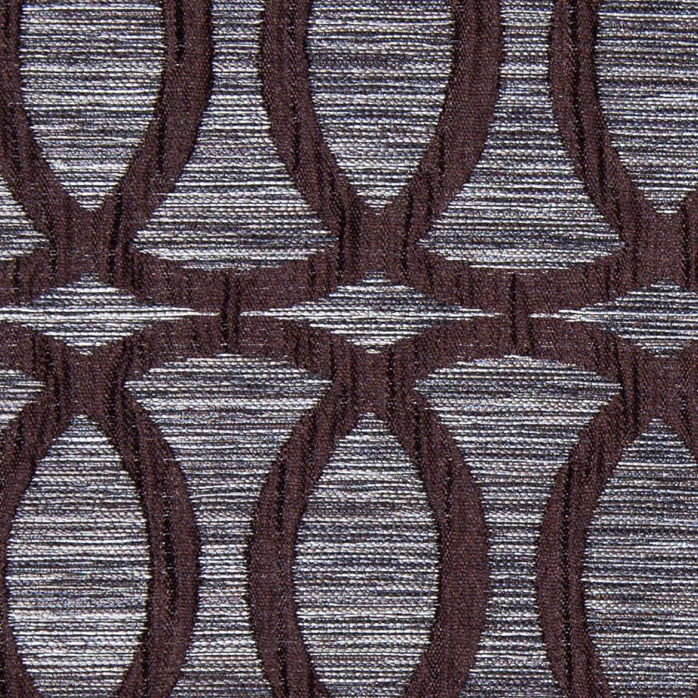 Brown Entwined Circles Brocade - Detail