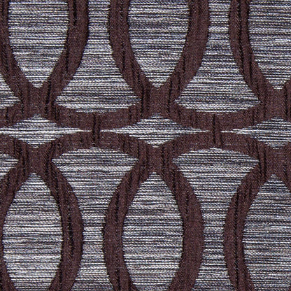 Brown Entwined Circles Brocade - Detail