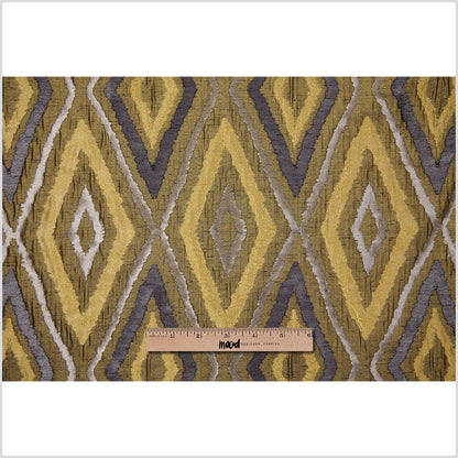 Chartreuse/Gray Dramatic Diamonds Brocade Full