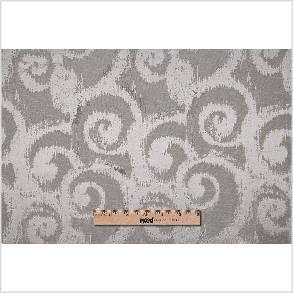 Silver Bold Swirls Jacquard Full