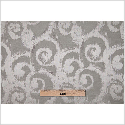 Silver Bold Swirls Jacquard Full