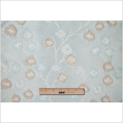 Spa/Beige Soft Floral Satiny Brocade Full