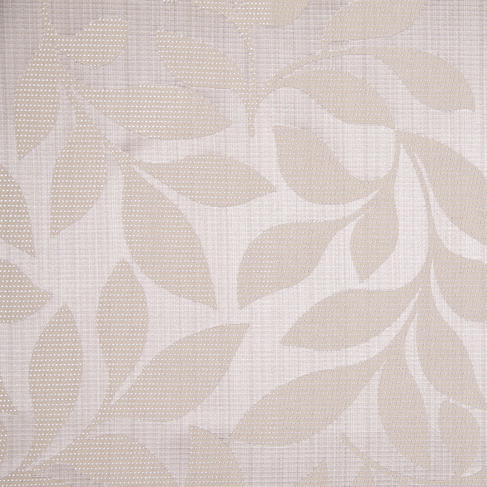 Beige Satiny Woven Leaves Jacquard