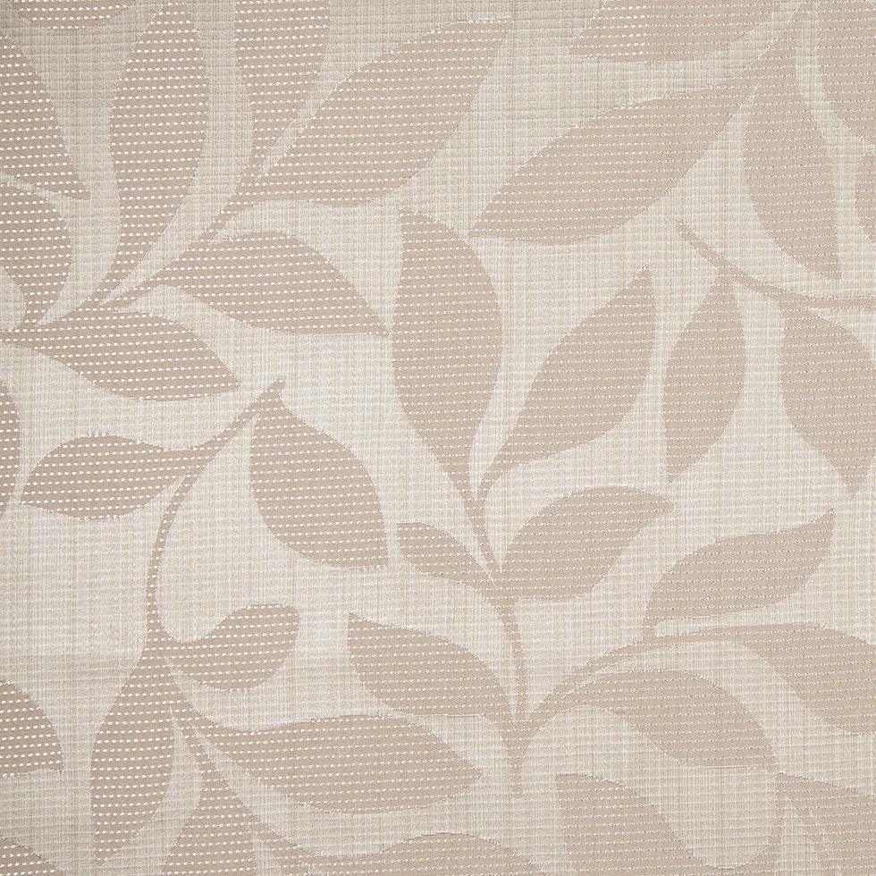 Natural Satiny Woven Leaves Jacquard