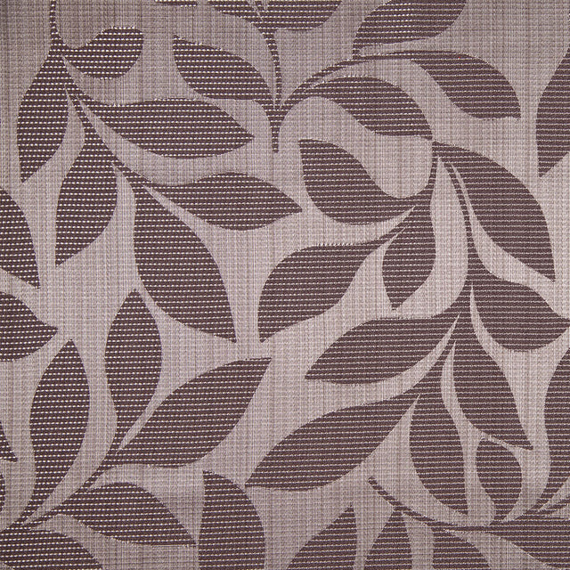 Brown Sand Satiny Woven Leaves Jacquard