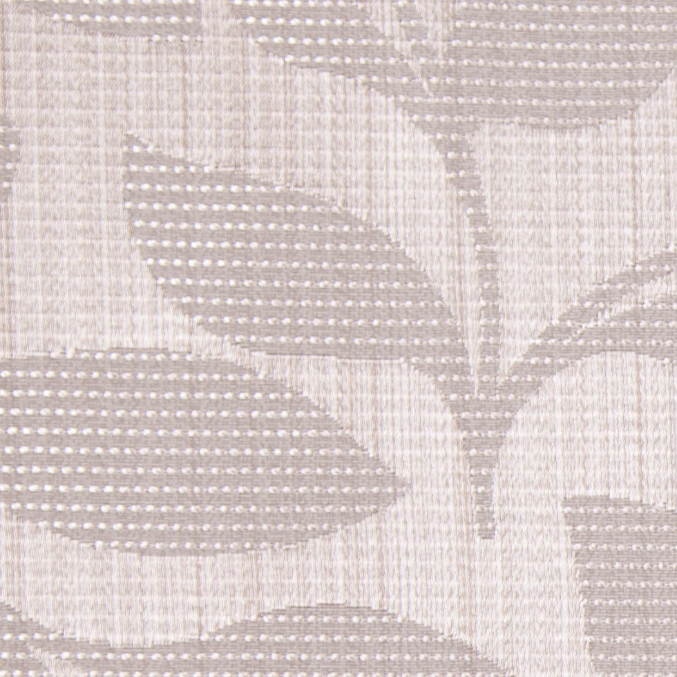 Taupe Satiny Woven Leaves Jacquard - Detail
