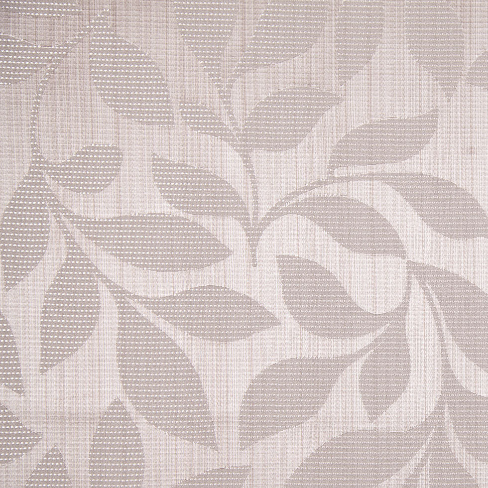 Taupe Satiny Woven Leaves Jacquard
