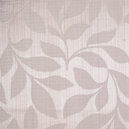 Taupe Satiny Woven Leaves Jacquard