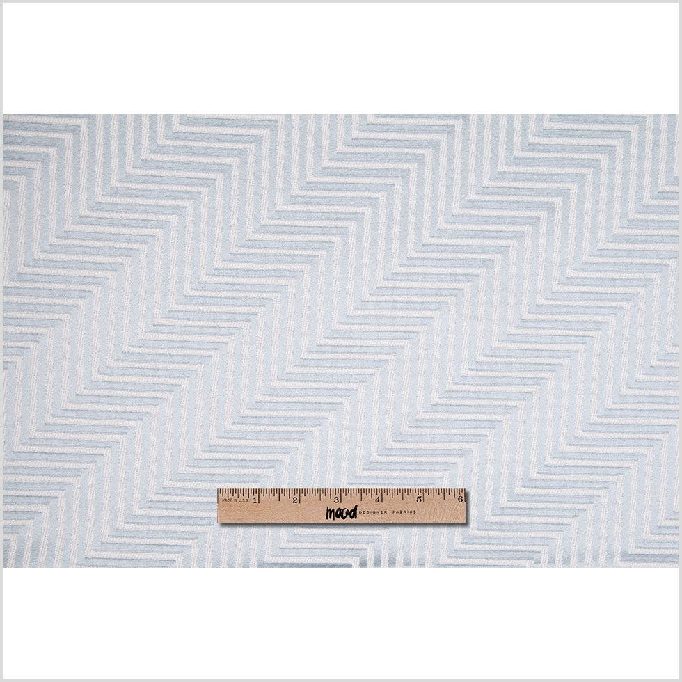 Sky Blue Diagonal Herringbone Jacquard Full