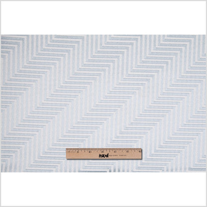 Sky Blue Diagonal Herringbone Jacquard Full