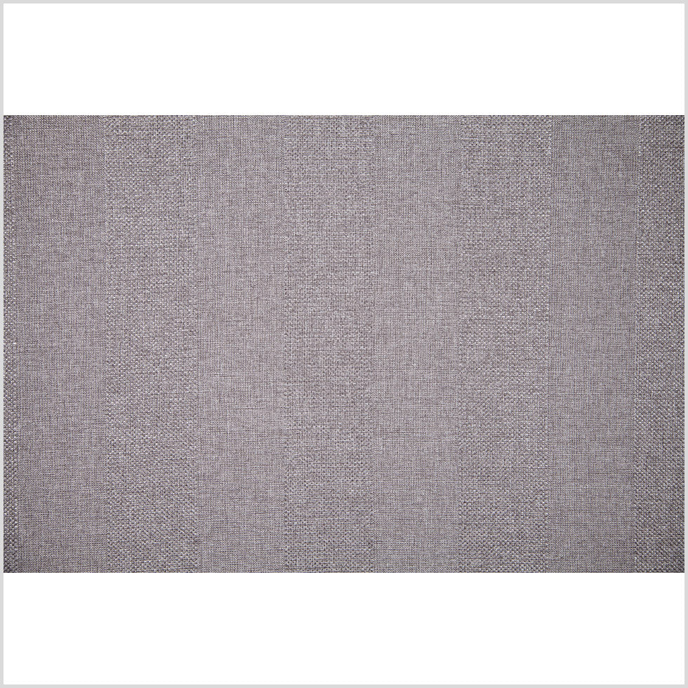 Heathered Gray Wides Stripes Linen-Like Woven - Full
