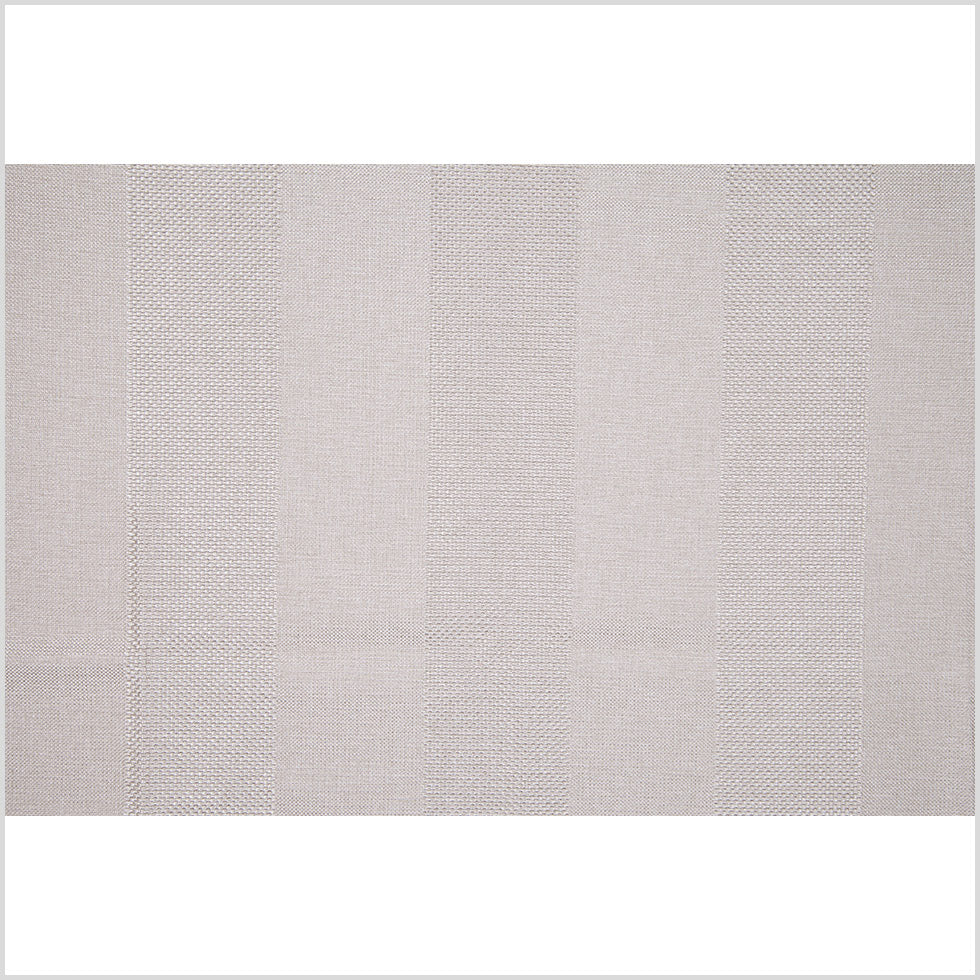Pale Taupe Wides Stripes Linen-Like Woven - Full