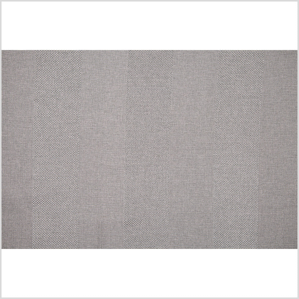 Pale Silver Cloud Wides Stripes Linen-Like Woven Full