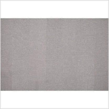 Pale Silver Cloud Wides Stripes Linen-Like Woven Full