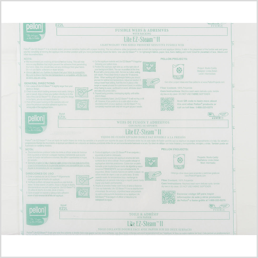 Pellon Lite Two-Sided Fusible Web w/ Paper Backing