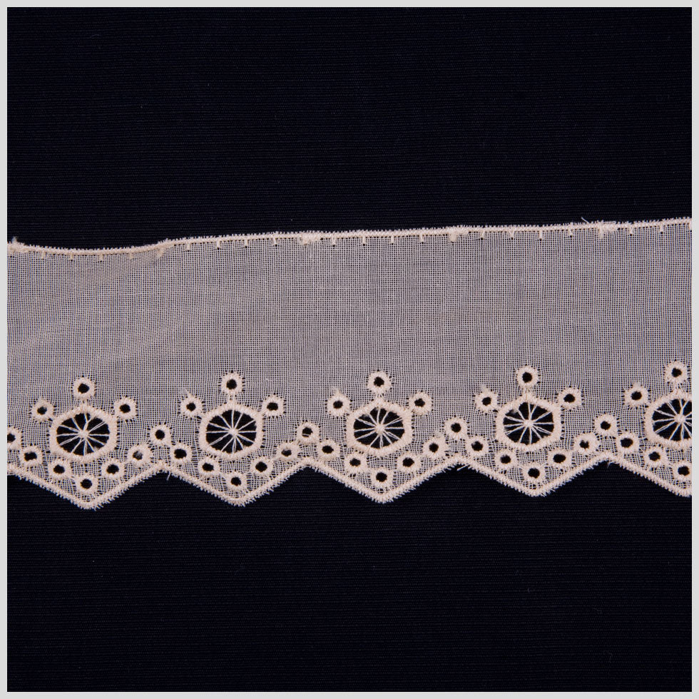 2 Peach Eyelet Lace