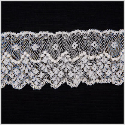 2.5" White Pleated Lace