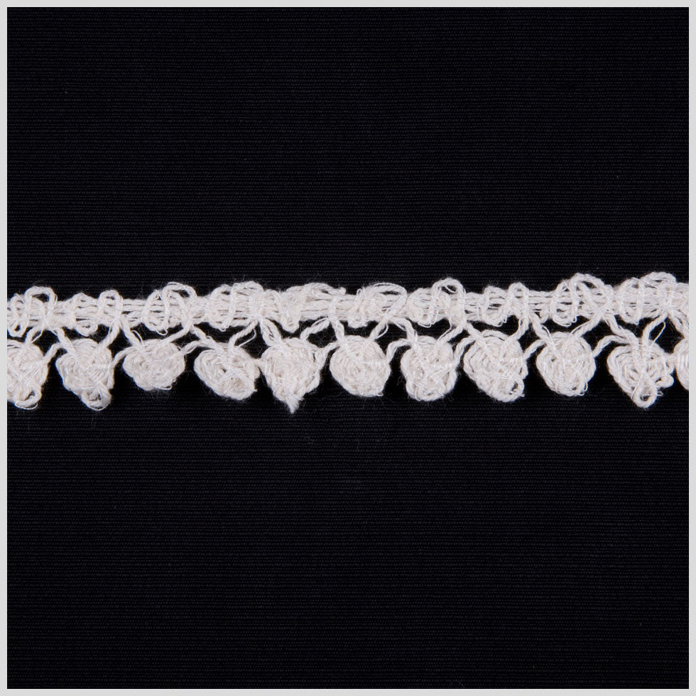 White Solid Crochet Lace