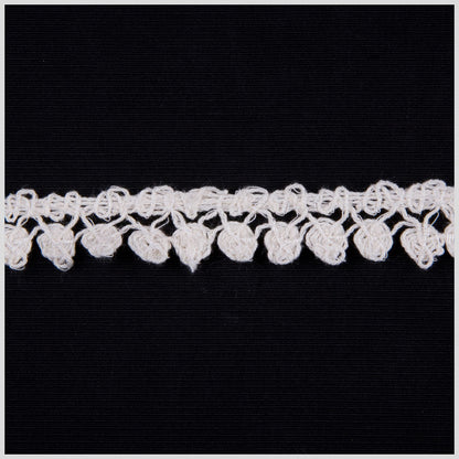 White Solid Crochet Lace