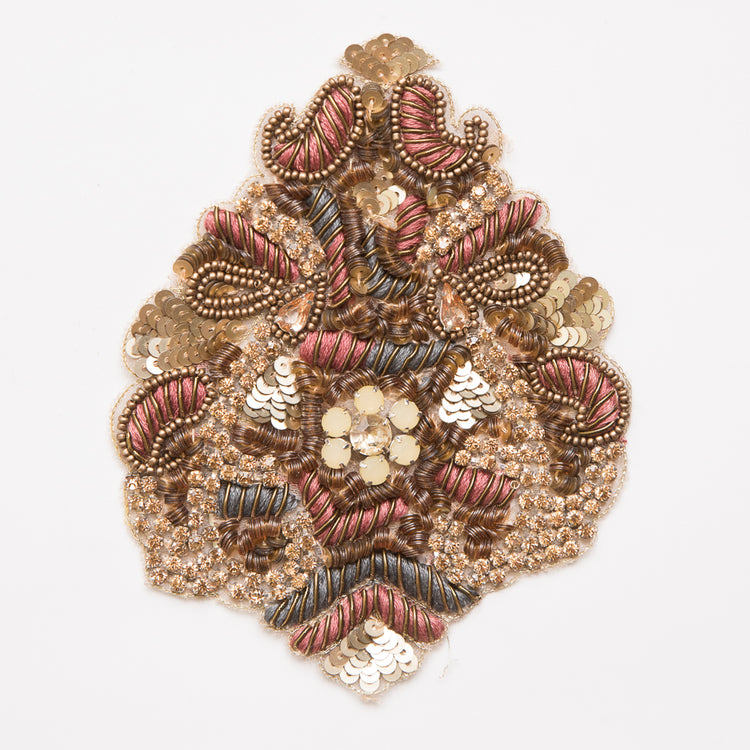 template--25130090922057__main-Gold and Brown Beaded Rhinestone Applique - 4