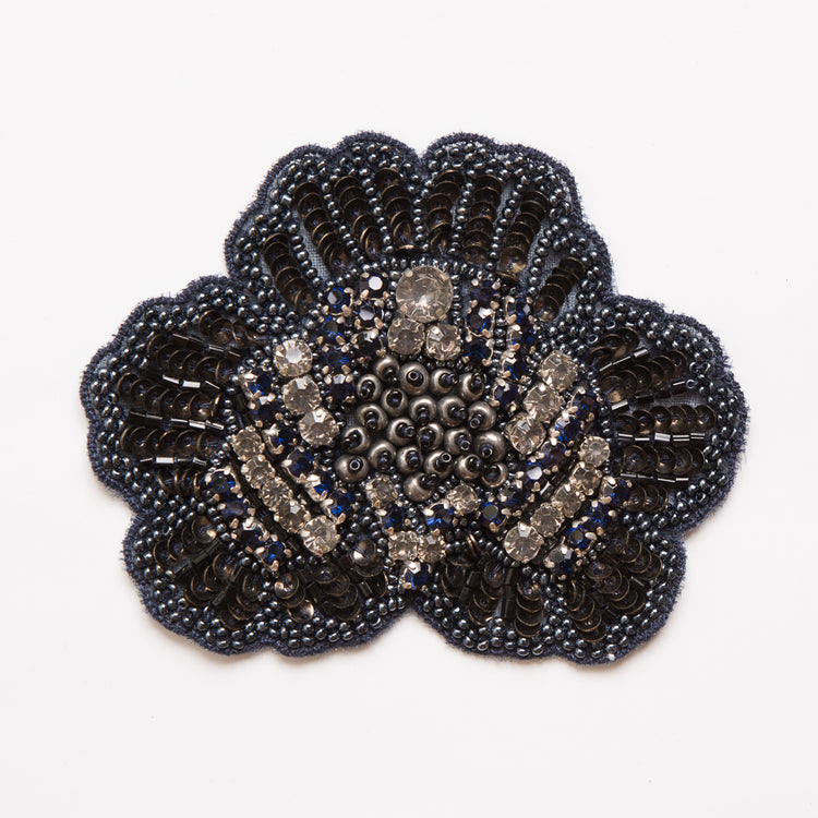 template--25130090922057__main-Navy and Clear Beaded and Sequined Rhinestone Applique - 4