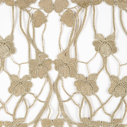 Metallic Gold Floral Lace Trimming - 16 - Detail