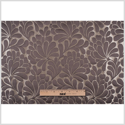 Dark Mocha Floral Home Decor Satin Brocade - Full