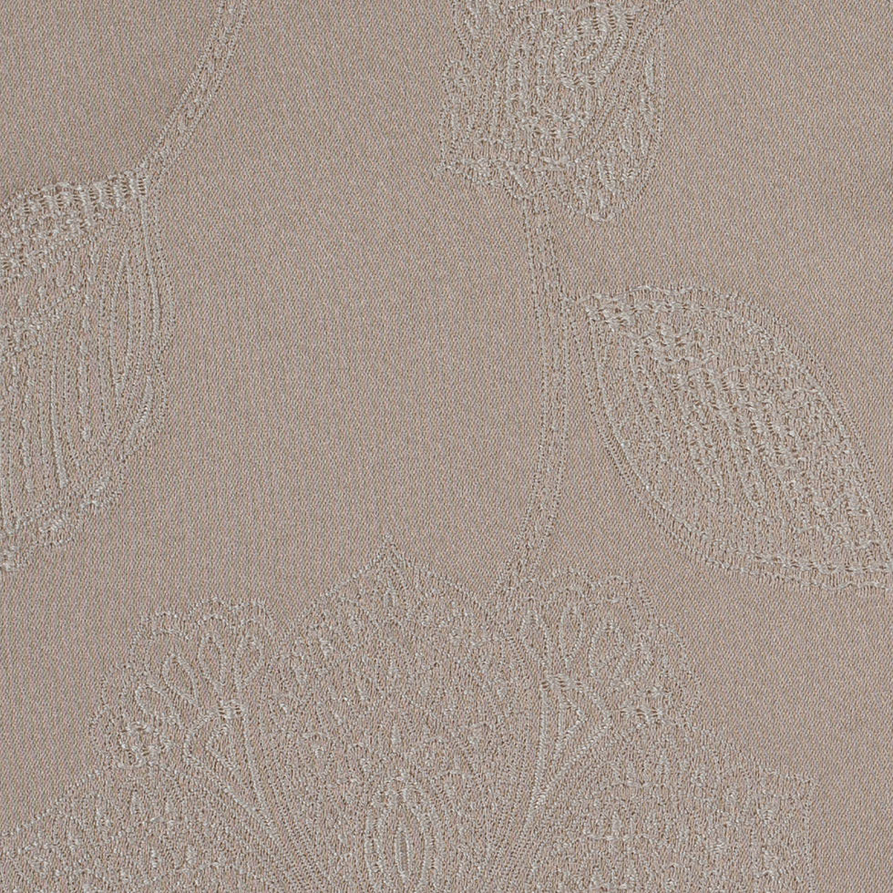 Dark Beige and Light Beige Floral Satin Jaquard Detail