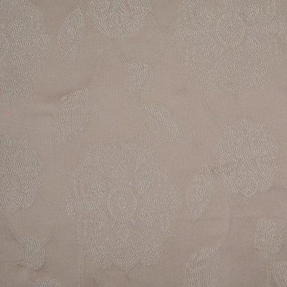 Dark Beige and Light Beige Floral Satin Jaquard