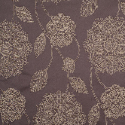 Gold and Brown Floral Satin Jacquard