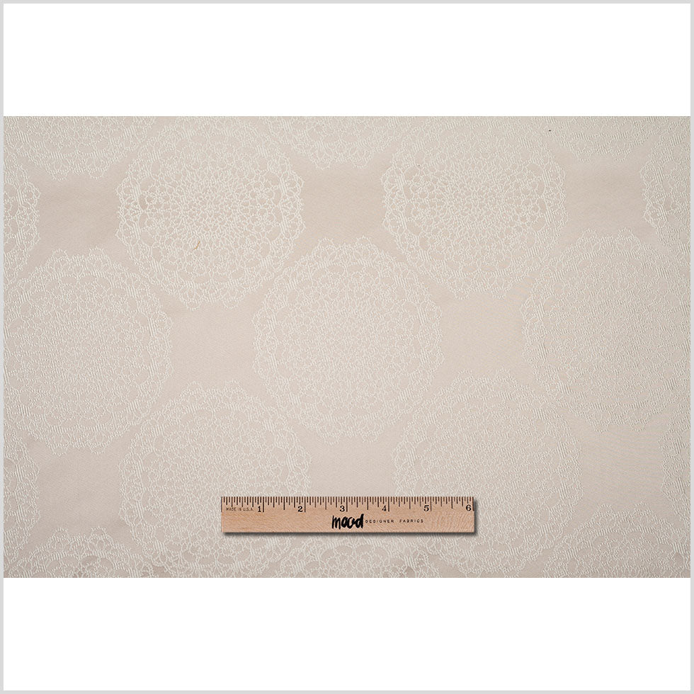 Champagne and Pale Gold Satin Jacquard Full