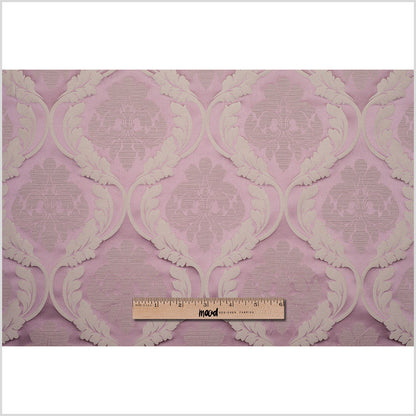 Lilac and Taupe Floral Satin Jacquard Full