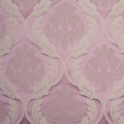 Lilac and Taupe Floral Satin Jacquard