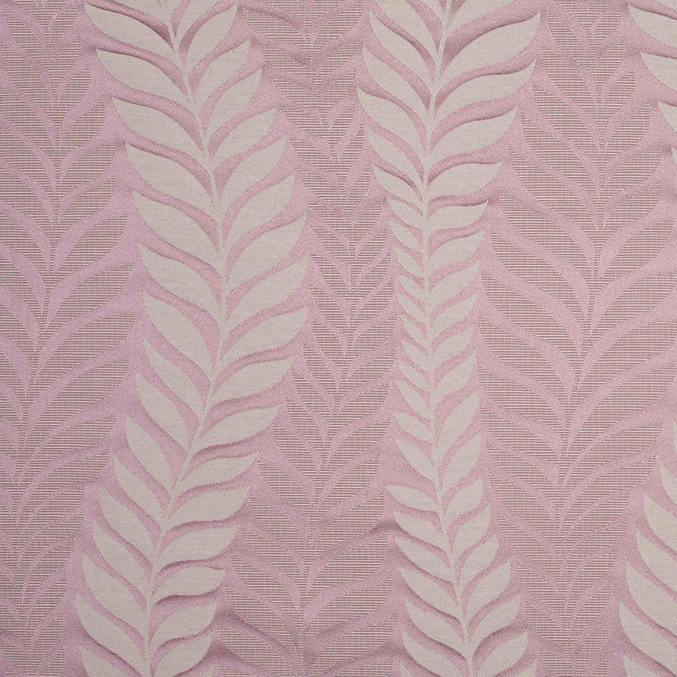 Pale Mauve Tone-on-Tone Leaves Satin Jacquard