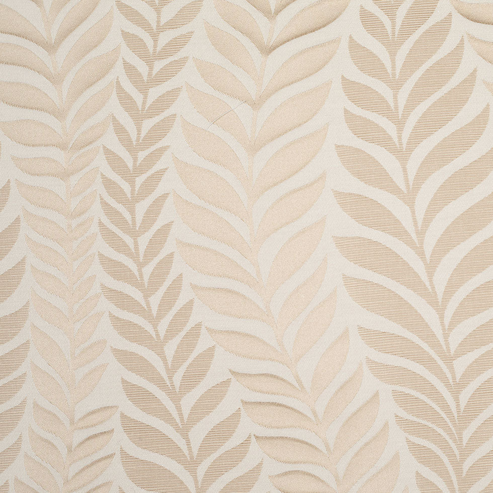 Beige and Light Beige Leafy Satin Jaquard