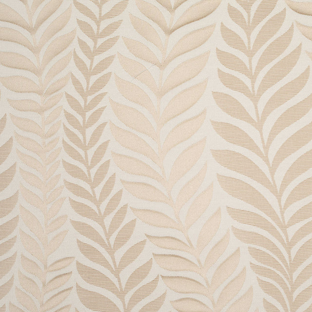 Beige and Light Beige Leafy Satin Jaquard