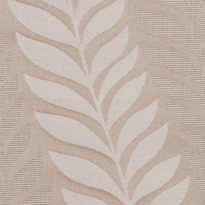Taupe Tone-on-Tone Leaves Satin Jacquard Detail