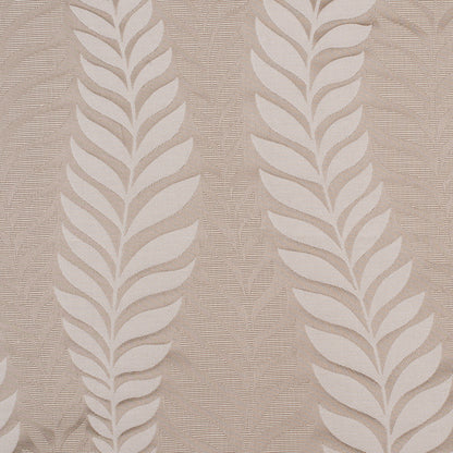 Taupe Tone-on-Tone Leaves Satin Jacquard