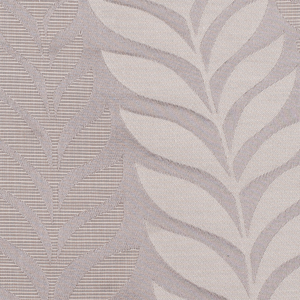 Silver Tone-on-Tone Leaves Satin Jacquard Detail