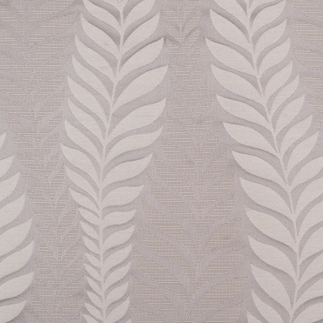 Silver Tone-on-Tone Leaves Satin Jacquard