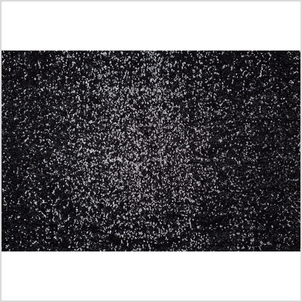 Black Baby Sequins On Mesh - Full