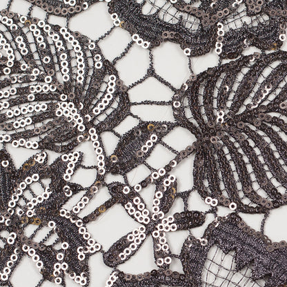 Nine Iron Floral Sequined Guipure Lace Detail
