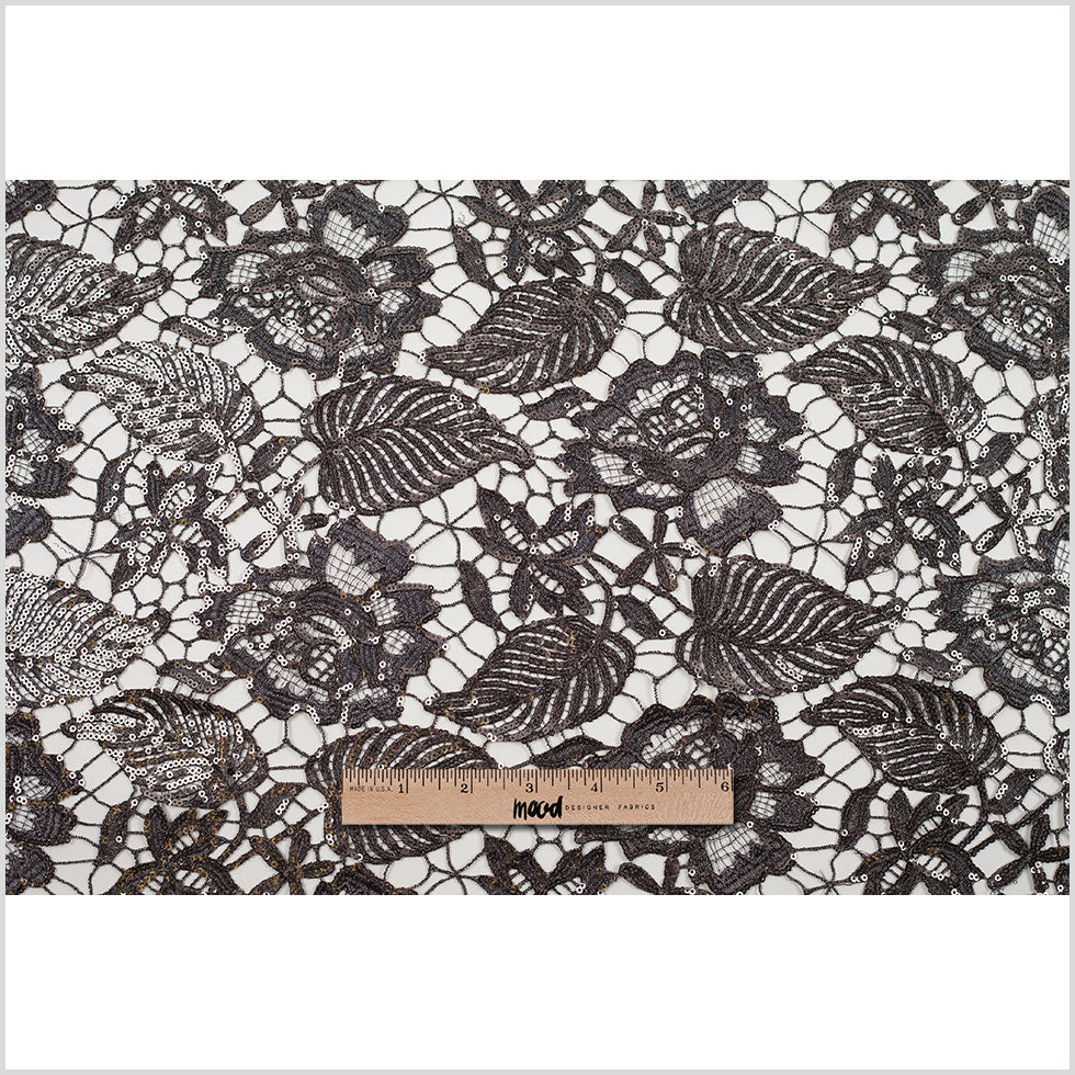 Nine Iron Floral Sequined Guipure Lace Full
