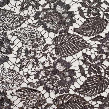 Nine Iron Floral Sequined Guipure Lace