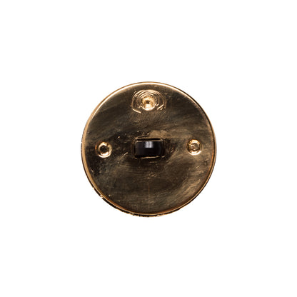 Italian Gold/Black Shank Back Button - 28L/18mm Detail