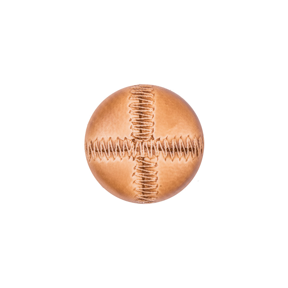 Italian Light Brown Plastic Shank Back Button - 24L/15mm