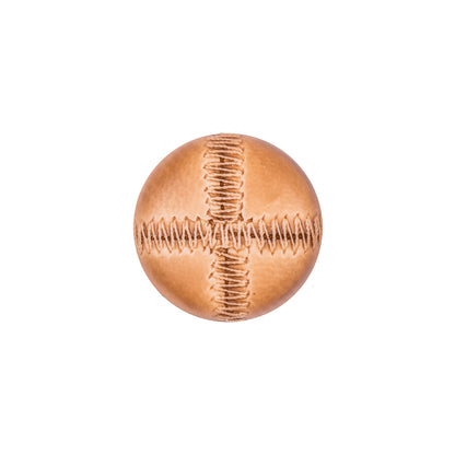 Italian Light Brown Plastic Shank Back Button - 24L/15mm