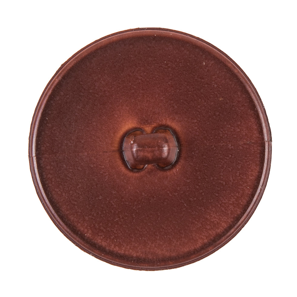 Italian Dark Brown Plastic Shank Back Button - 54L/34mm - Detail