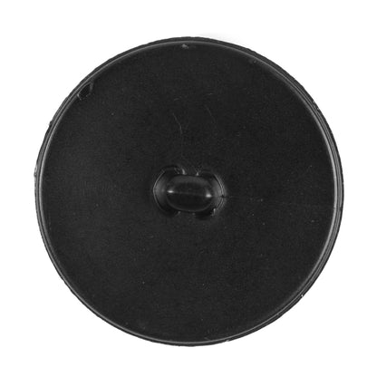 Italian Black Plastic Shank Back Button - 54L/34mm - Detail
